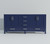 Lexora Jacques 72 in. W Navy Blue Double Sink Vanity Cabinet and Carrara Marble Top