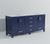 Lexora Jacques 72 in. W Navy Blue Double Sink Vanity Cabinet and Carrara Marble Top