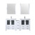 Lexora Volez 72 inch W White Double Sink Vanity Cabinet with Side Cabinets, Faucet Set, White Ceramic Top, and 28 in Mirrors
