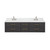 Lexora Castor 72 inch W Black Double Sink Wall Hung Vanity Cabinet, Carrara Marble Top, and Faucet Set