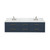 Lexora LVC72DE101 Castor 72 inch W Blue Double Sink Wall Hung Vanity Cabinet, Carrara Marble Top, and Faucet Set
