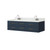 Lexora LVC72DE101 Castor 72 inch W Blue Double Sink Wall Hung Vanity Cabinet, Carrara Marble Top, and Faucet Set