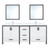 Lexora LVZV72DA211 Ziva 72 inch W White Double Sink Vanity Cabinet, White Quartz Top, Faucet Set and 30 in Mirrors