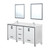 Lexora LVZV72DA211 Ziva 72 inch W White Double Sink Vanity Cabinet, White Quartz Top, Faucet Set and 30 in Mirrors