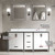 Lexora LVZV72DA211 Ziva 72 inch W White Double Sink Vanity Cabinet, White Quartz Top, Faucet Set and 30 in Mirrors