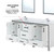 Lexora Ziva 72 inch W White Double Sink Vanity Cabinet, White Quartz Top, Faucet Set and 30 in Mirrors
