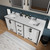 Lexora Ziva 72 inch W White Double Sink Vanity Cabinet, White Quartz Top, Faucet Set and 30 in Mirrors