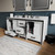 Lexora Ziva 72 inch W White Double Sink Vanity Cabinet, White Quartz Top, Faucet Set and 30 in Mirrors