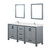 Lexora LVZV72DB211 Ziva 72 inch W Dark Grey Double Sink Vanity Cabinet, White Quartz Top, Faucet Set and 30 in Mirrors