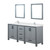 Lexora Ziva 72 inch W Dark Grey Double Sink Vanity Cabinet, White Quartz Top, Faucet Set and 30 in Mirrors