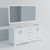 Lexora LVJ72DA310 Jacques 72 in. W White Bath Vanity Cabinet, Cultured Marble Top, and 28 in. Mirror