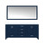 Lexora LVJ72DE310 Jacques 72 in. W Navy Blue Bath Vanity Cabinet, Cultured Marble Top, and 28 in. Mirror