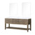Lexora Norwalk 72 inch W Grey Oak Double Sink Vanity Cabinet, Carrara Marble Top, and 34 in Mirrors