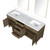 Lexora LVL72DR110 Laurel 72 inch W Grey Oak Double Sink Vanity Cabinet, Carrara Marble Top, and 34 in Mirrors