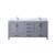 Lexora LVJ72DB301 Jacques 72 in. W Dark Grey Bath Vanity Cabinet, Cultured Marble Top, and Faucet Set