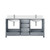 Lexora LVJ72DB301 Jacques 72 in. W Dark Grey Bath Vanity Cabinet, Cultured Marble Top, and Faucet Set