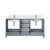 Lexora Jacques 72 in. W Dark Grey Bath Vanity Cabinet, Cultured Marble Top, and Faucet Set