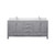 Lexora LVJ72DD301 Jacques 72 in. W Distressed Grey Bath Vanity Cabinet, Cultured Marble Top, and Faucet Set