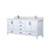 Lexora LVJ72DA301 Jacques 72 in. W White Bath Vanity Cabinet, Cultured Marble Top, and Faucet Set