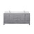 Lexora LVJ72DD201 Jacques 72 in. W Distressed Grey Double Sink Vanity Cabinet, White Quartz Top, and Faucet Set