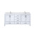 Lexora Jacques 72 in. W White Double Sink Vanity Cabinet, White Quartz Top, and Faucet Set