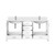 Lexora LVJ72DA201 Jacques 72 in. W White Double Sink Vanity Cabinet, White Quartz Top, and Faucet Set