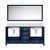 Lexora Jacques 72 in. W Navy Blue Double Sink Vanity Cabinet, Carrara Marble Top, and 28 in. Mirror