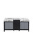 Lexora Zilara 72 inch W Black and Grey Double Sink Vanity Cabinet and Castle Grey Marble Top