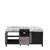 Lexora LZ342272DLIS000 Zilara 72 inch W Black and Grey Double Sink Vanity Cabinet and Castle Grey Marble Top
