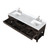 Lexora LVN72DK101 Norwalk 72 inch W Brown Oak Double Sink Vanity Cabinet, Carrara Marble Top, and Faucet Set