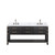 Lexora LVN72DJ101 Norwalk 72 inch W Black Oak Double Sink Vanity Cabinet, Carrara Marble Top, and Faucet Set