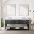 Lexora Norwalk 72 inch W Black Oak Double Sink Vanity Cabinet, Carrara Marble Top, and Faucet Set