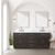 Lexora  LVA72DK101 Abbey 72 in W x 22 in D Brown Oak Double Bath Vanity, Carrara Marble Top, and Faucet Set