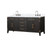 Lexora Laurel 72 inch W Black Oak Double Sink Vanity Cabinet, Carrara Marble Top, and Faucet Set