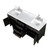 Lexora LVL72DJ101 Laurel 72 inch W Black Oak Double Sink Vanity Cabinet, Carrara Marble Top, and Faucet Set