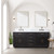 Lexora  LVA72DJ101 Abbey 72 in W x 22 in D Black Oak Double Bath Vanity, Carrara Marble Top, and Faucet Set