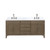 Lexora Laurel 72 inch W Grey Oak Double Sink Vanity Cabinet, Carrara Marble Top, and Faucet Set