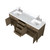 Lexora LVL72DR101 Laurel 72 inch W Grey Oak Double Sink Vanity Cabinet, Carrara Marble Top, and Faucet Set