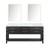 Lexora Norwalk 72 inch W Black Oak Double Sink Vanity Cabinet, Carrara Marble Top, and 34 in Mirrors