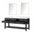Lexora LVN72DJ110 Norwalk 72 inch W Black Oak Double Sink Vanity Cabinet, Carrara Marble Top, and 34 in Mirrors Lexora LVN72DJ110 Norwalk 72 inch W Black Oak Double Sink Vanity Cabinet, Carrara Marble Top, and 34 in Mirrors