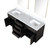 Lexora LVA72DJ110 Abbey 72 inch W Black Oak Double Sink Vanity Cabinet, Carrara Marble Top, and 34 in Mirrors