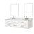 Lexora  LVC72DA111 Castor 72 in W x 22 in D White Double Bath Vanity, Carrara Marble Top, Faucet Set, and 34 in Mirrors