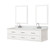 Lexora Castor 72 inch W White Double Sink Wall Hung Vanity Cabinet, Carrara Marble Top, Faucet Set, and 34 in Mirrors