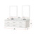 Lexora Castor 72 inch W White Double Sink Wall Hung Vanity Cabinet, Carrara Marble Top, Faucet Set, and 34 in Mirrors