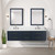Lexora LVC72DE111 Castor 72 inch W Blue Double Sink Wall Hung Vanity Cabinet, Carrara Marble Top, Faucet Set, and 34 in Mirrors