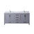 Lexora LVJ72DB101 Jacques 72 in. W Dark Grey Double Sink Vanity Cabinet, Carrara Marble Top, and Faucet Set
