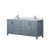 Lexora Jacques 72 in. W Dark Grey Double Sink Vanity Cabinet, Carrara Marble Top, and Faucet Set