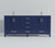 Lexora Jacques 72 in. W Navy Blue Double Sink Vanity Cabinet, Carrara Marble Top, and Faucet Set