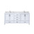 Lexora LVJ72DA101 Jacques 72 in. W White Double Sink Vanity Cabinet, Carrara Marble Top, and Faucet Set