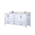 Lexora LVJ72DA101 Jacques 72 in. W White Double Sink Vanity Cabinet, Carrara Marble Top, and Faucet Set